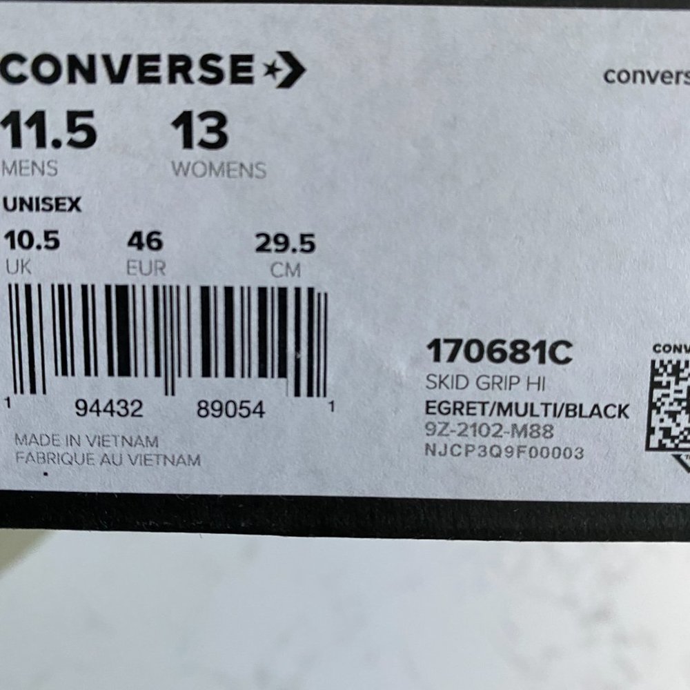 NWT Converse Skid Grip Egret Limited Edition Men’s Sneakers Size 11.5 Fall - Picture 16 of 16